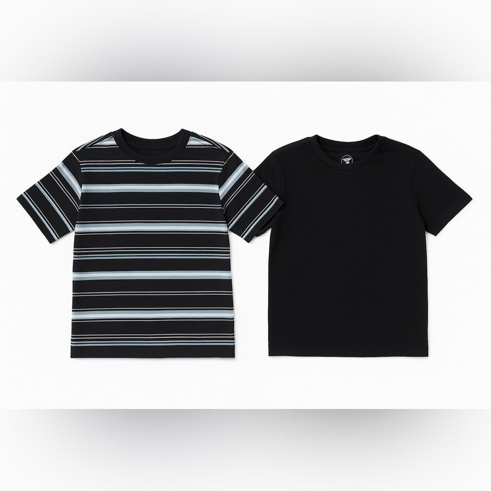 Wonder Nation Black and Blue Short Sleeve Tees